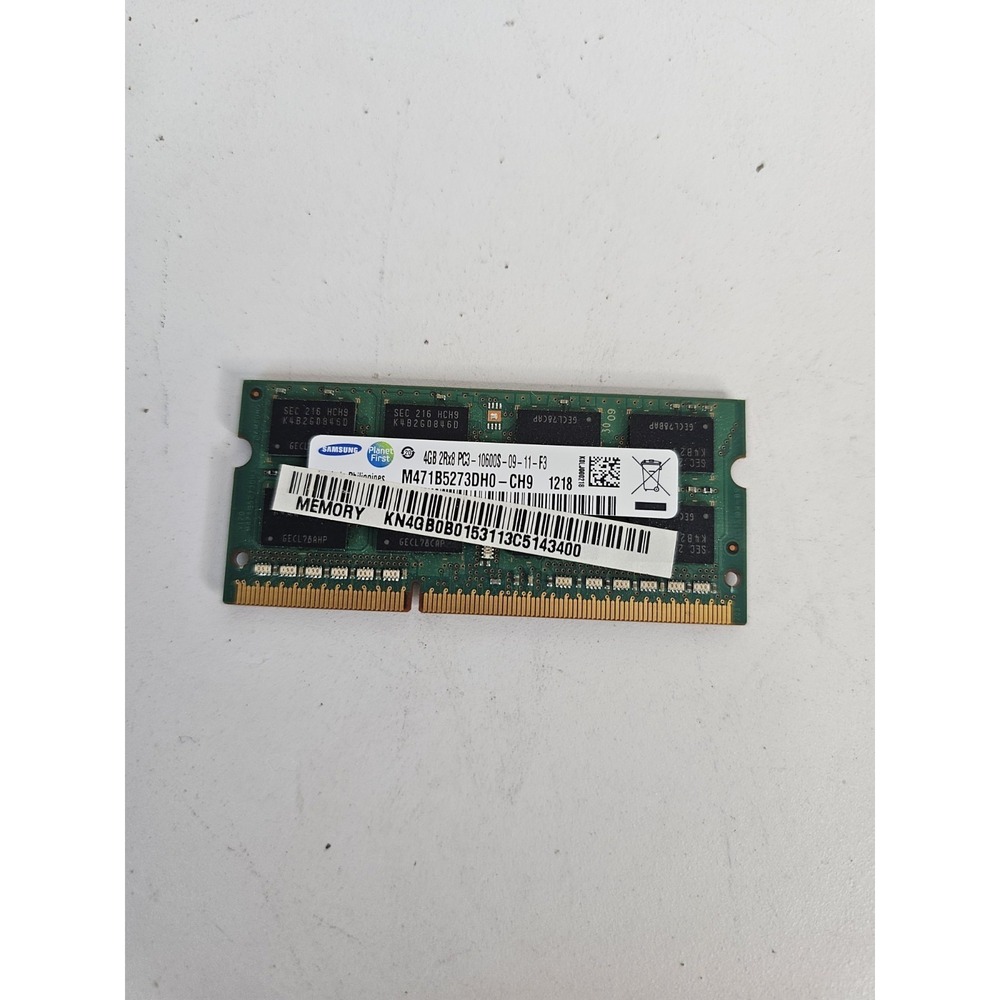 SAMSUNG 4GB 2Rx8 PC3-10600S DDR3 Laptop Memory‎ Ram 01EY897 M471B5273DH0-CH9